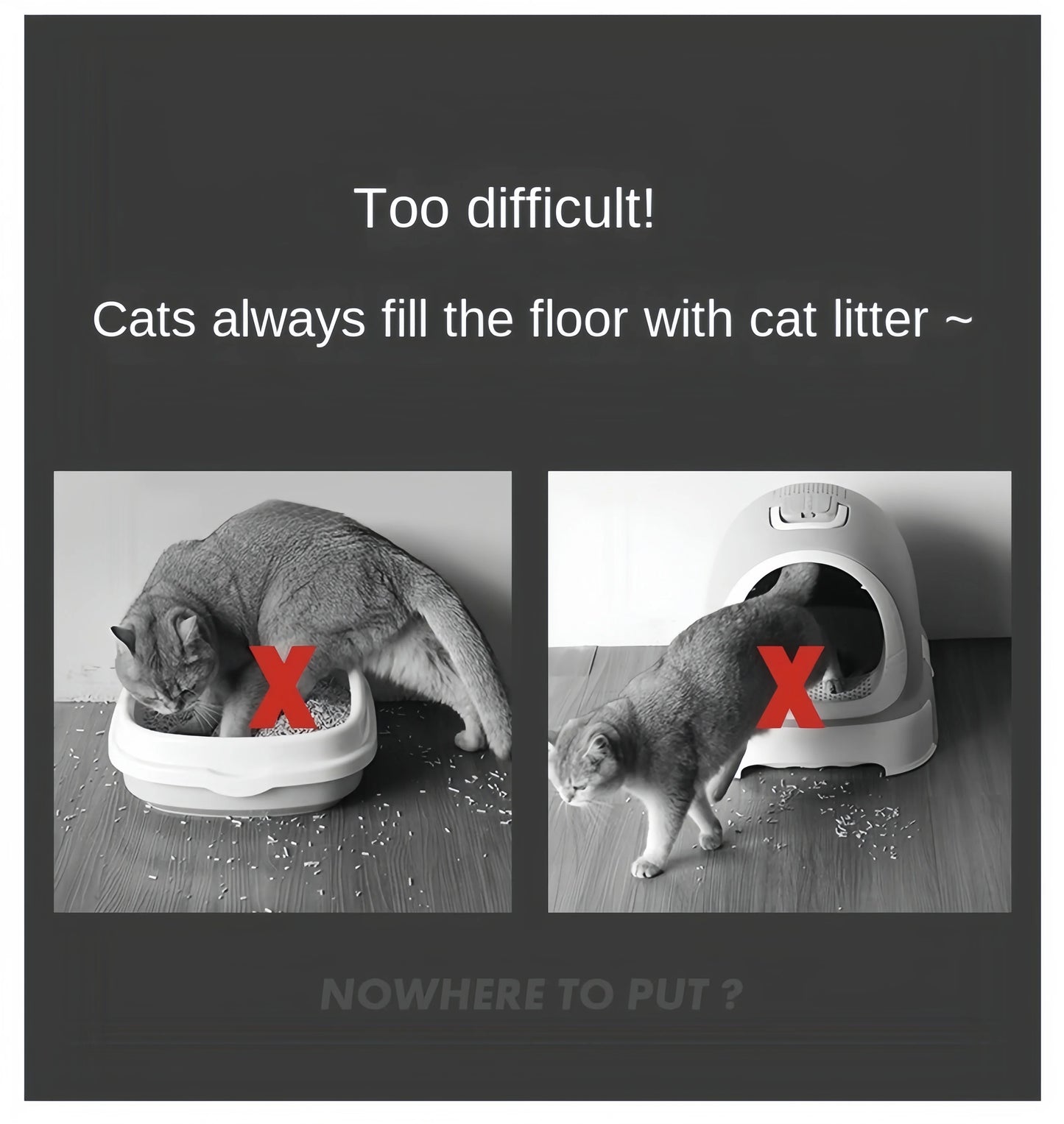 Cat Litter Waterproof Double Layer PetBox Mat Toilet Cat Mat Nonslip SandWashable Mlean Supplies