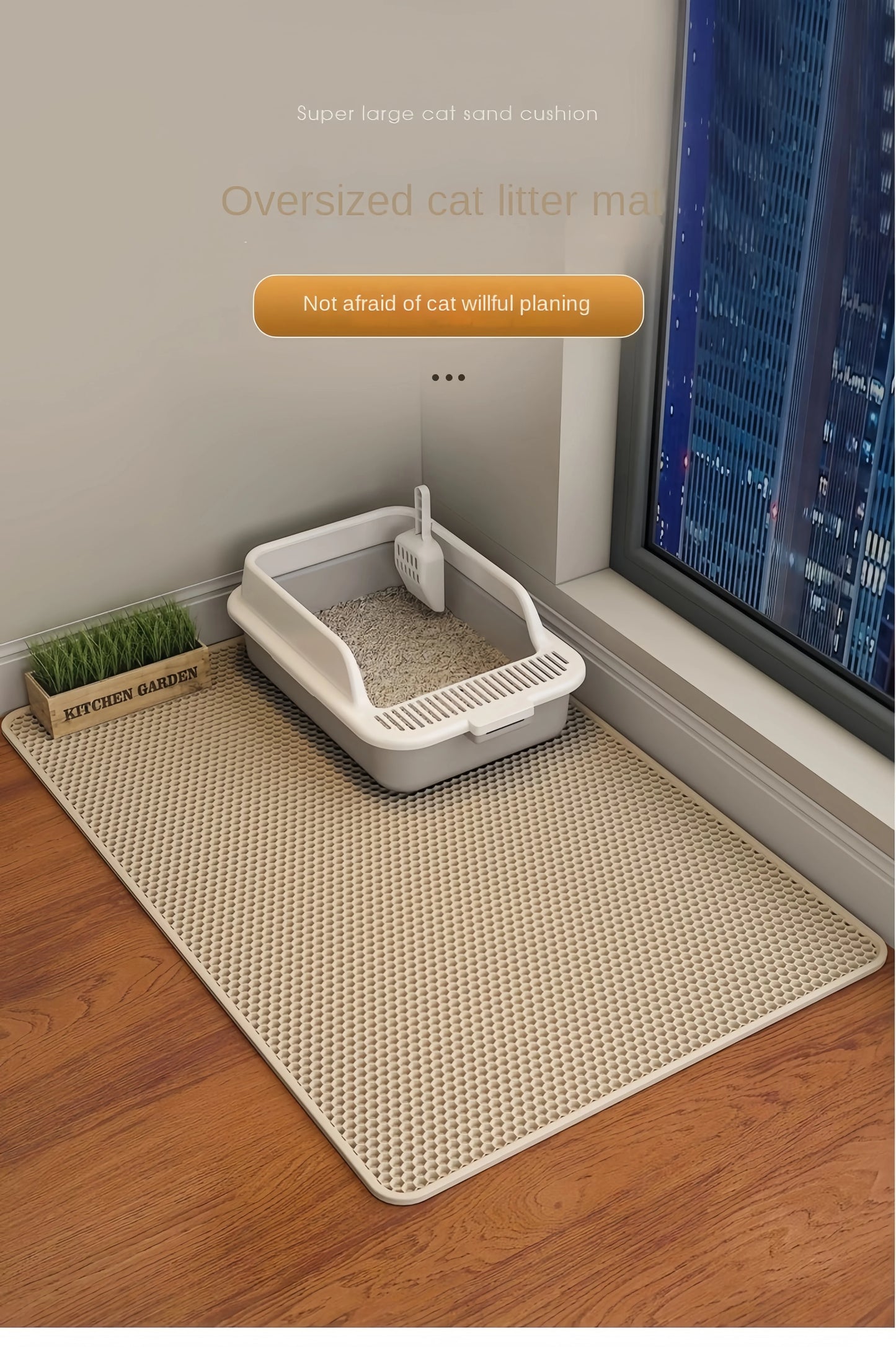 Cat Litter Waterproof Double Layer PetBox Mat Toilet Cat Mat Nonslip SandWashable Mlean Supplies