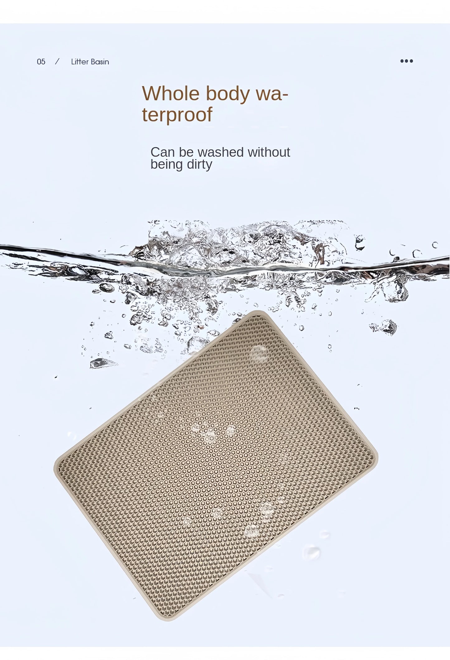 Cat Litter Waterproof Double Layer PetBox Mat Toilet Cat Mat Nonslip SandWashable Mlean Supplies