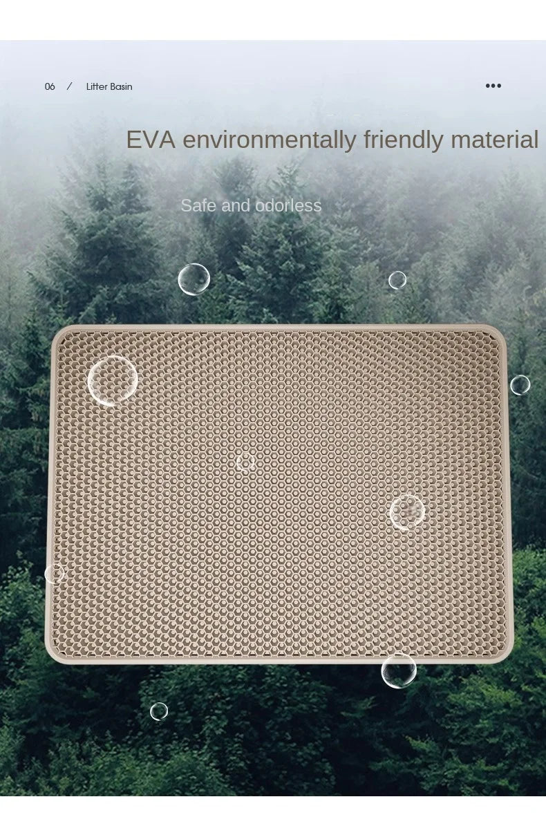 Cat Litter Waterproof Double Layer PetBox Mat Toilet Cat Mat Nonslip SandWashable Mlean Supplies