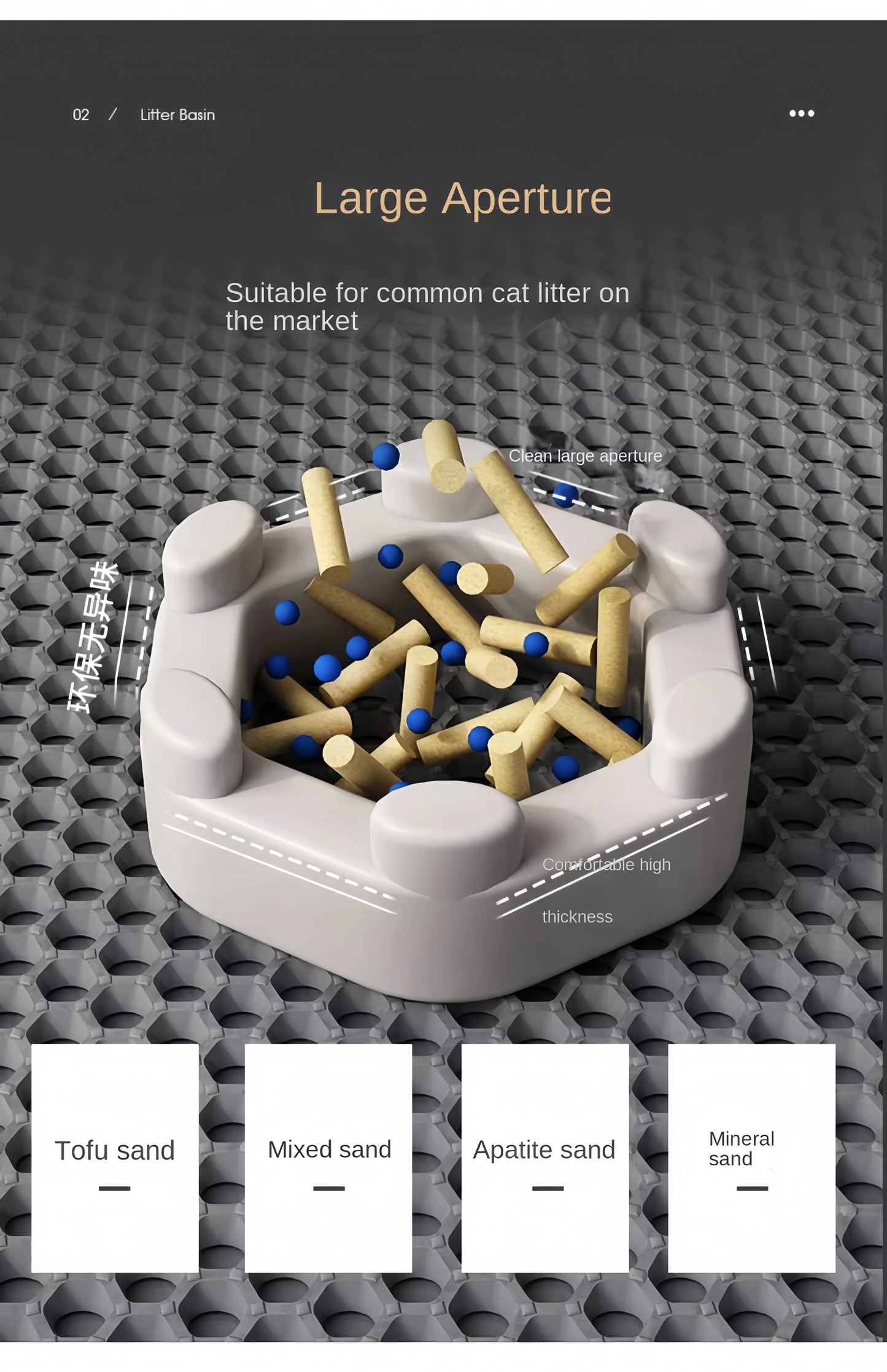 Cat Litter Waterproof Double Layer PetBox Mat Toilet Cat Mat Nonslip SandWashable Mlean Supplies