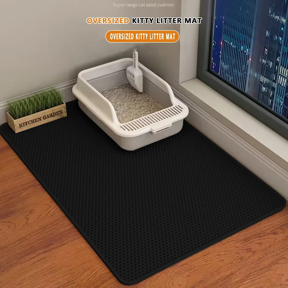Cat Litter Waterproof Double Layer PetBox Mat Toilet Cat Mat Nonslip SandWashable Mlean Supplies